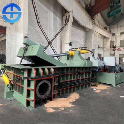 Endüstriyel Atık Hurda Metal Balya Hurda Balyalama Makinesi Balya Boyutu 500 * 500 Mm