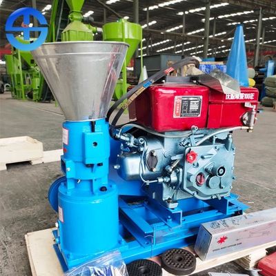 Düz Kalıp 200mm 200kg / H 300kg / H Biyokütle Pelet Makinesi